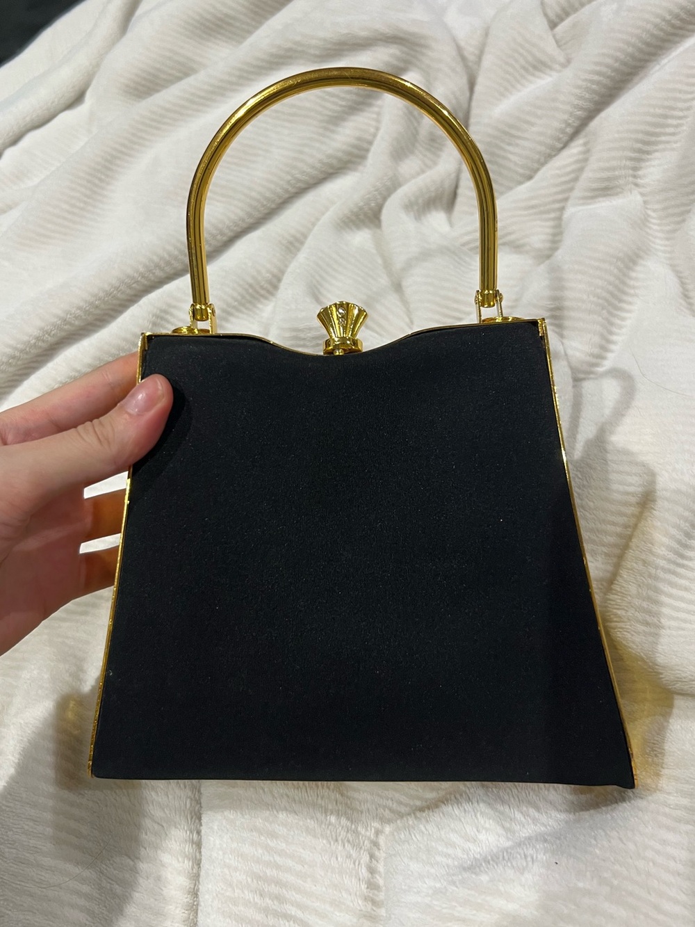 Classic Black and Gold Evening Handbag